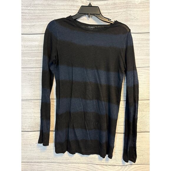 Majestic Paris 100% linen Striped Long Sleeve Shirt Size 1 - Picture 1 of 3